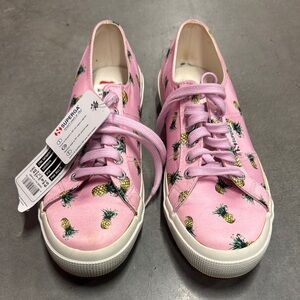 Superga Pink Pineapple Print Sneakers
